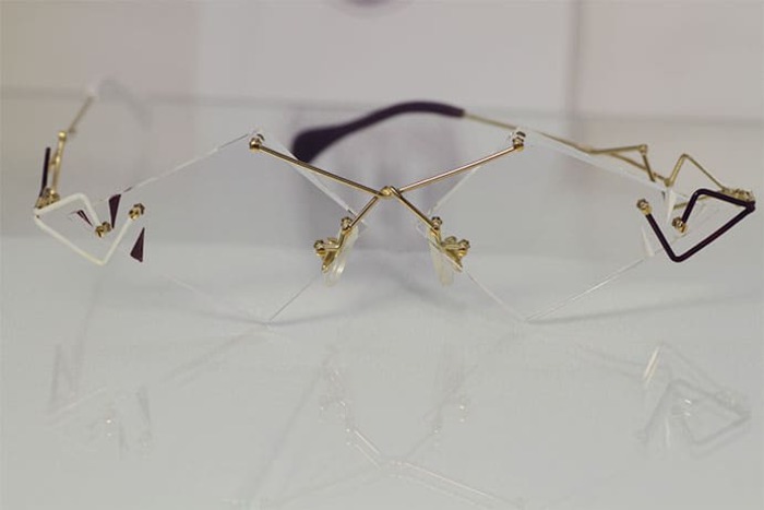 2014 - Hochzeitsbrille Lila-Weiß